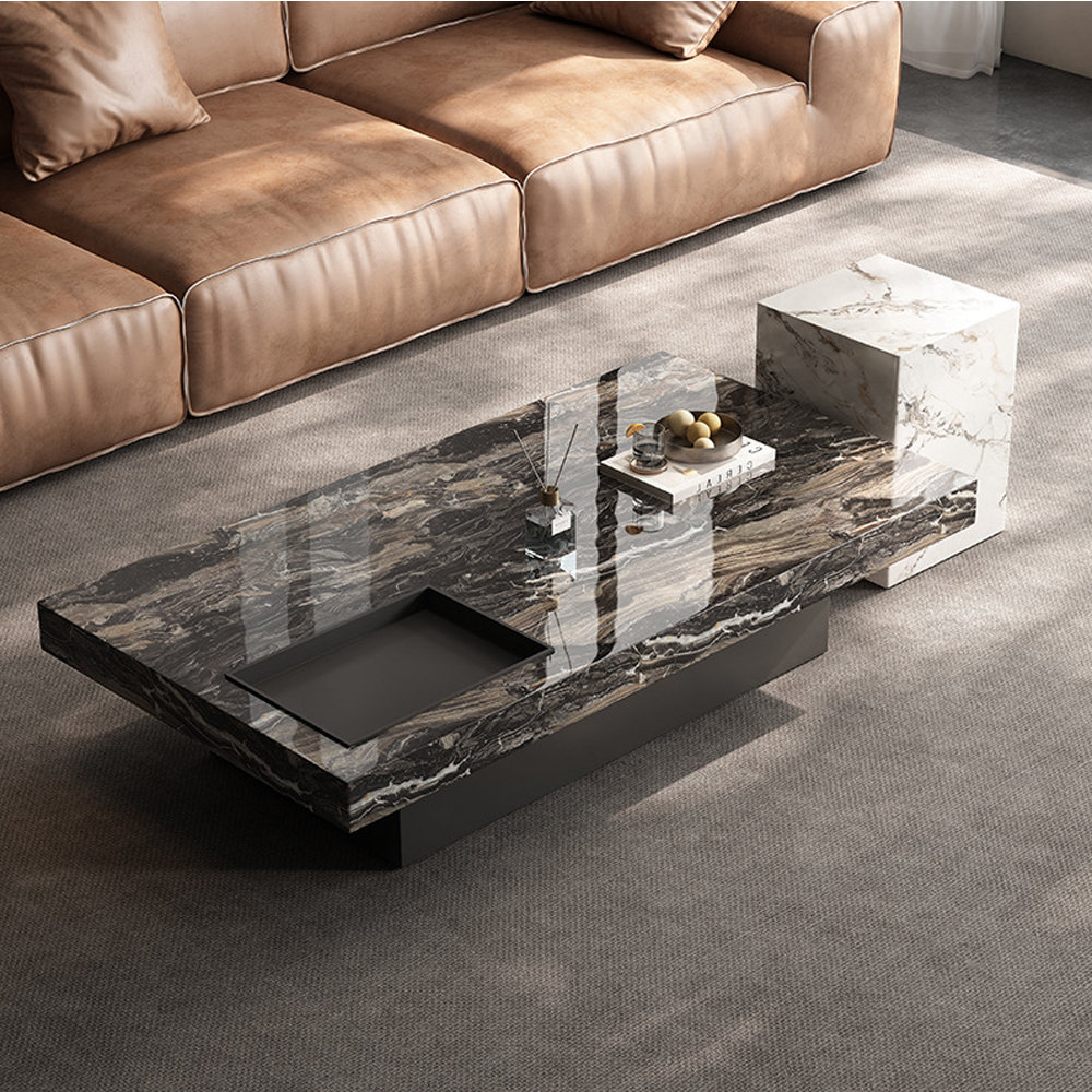 Bkoksety Italian minimalist marble square coffee table | Wayfair